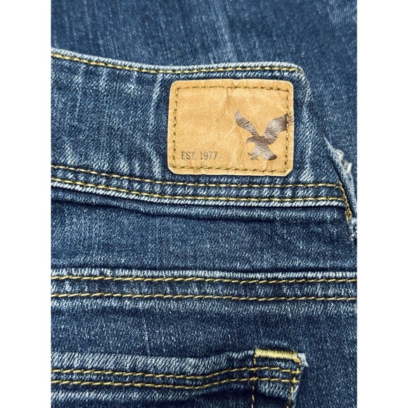 American Eagle Jeans Women 4 R Boot Cut Kick Low Rise Stretch 27x31 - Picture 3 of 7
